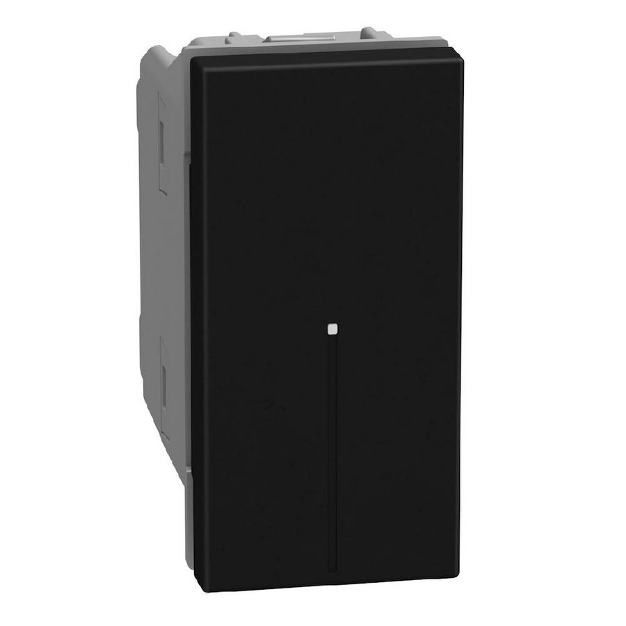 Light Now axiale kruisschakelaar 10AX - 1 module - zwart