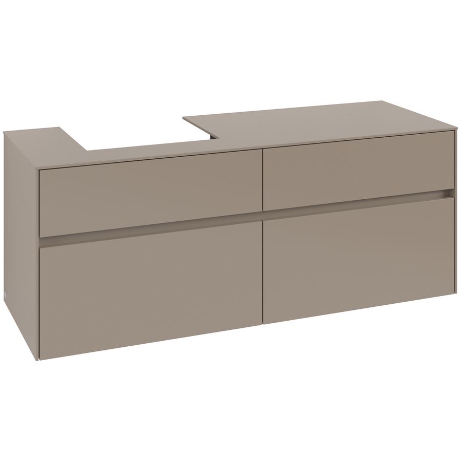 Wastafelonderkast Collaro 1400x548x500mm Taupe C074B0VM