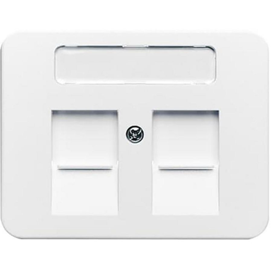 Centraalplaat 2x draag mod jack schuifjes a-albast/studiowit