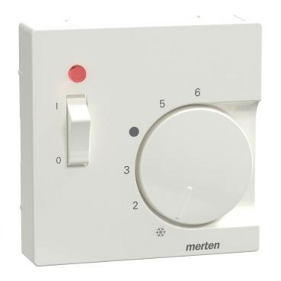 Cover plate Merten System M for room thermostat polar white