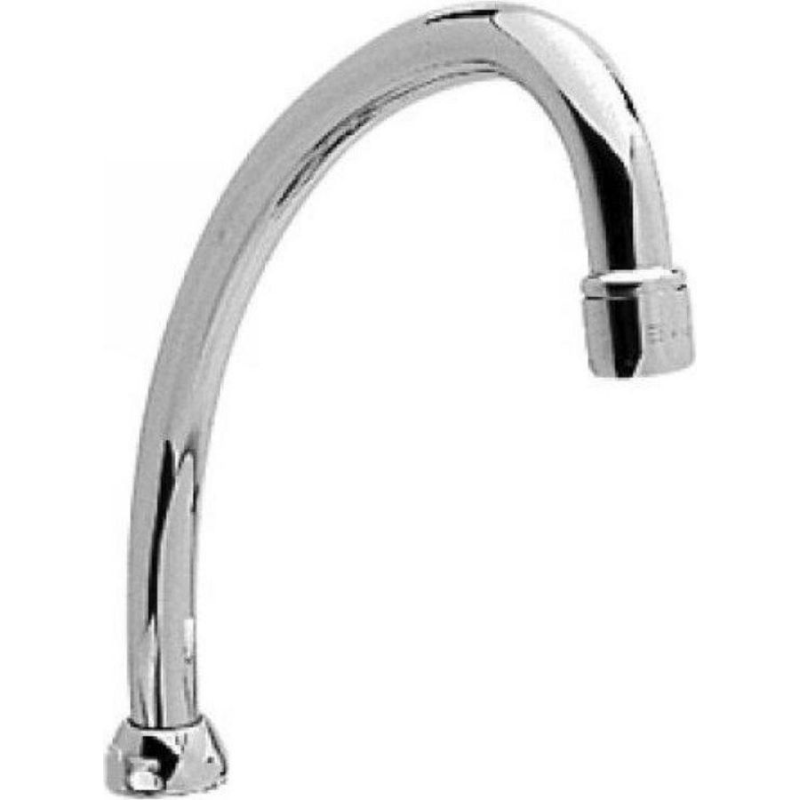 Bovenuitloop M24x1 x 120mm chroom m.perlator