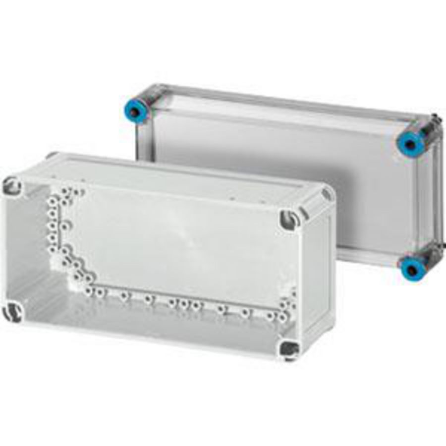 L. beh. IP66 Inbouwmaat 275x125x150 mm Transparant deksel