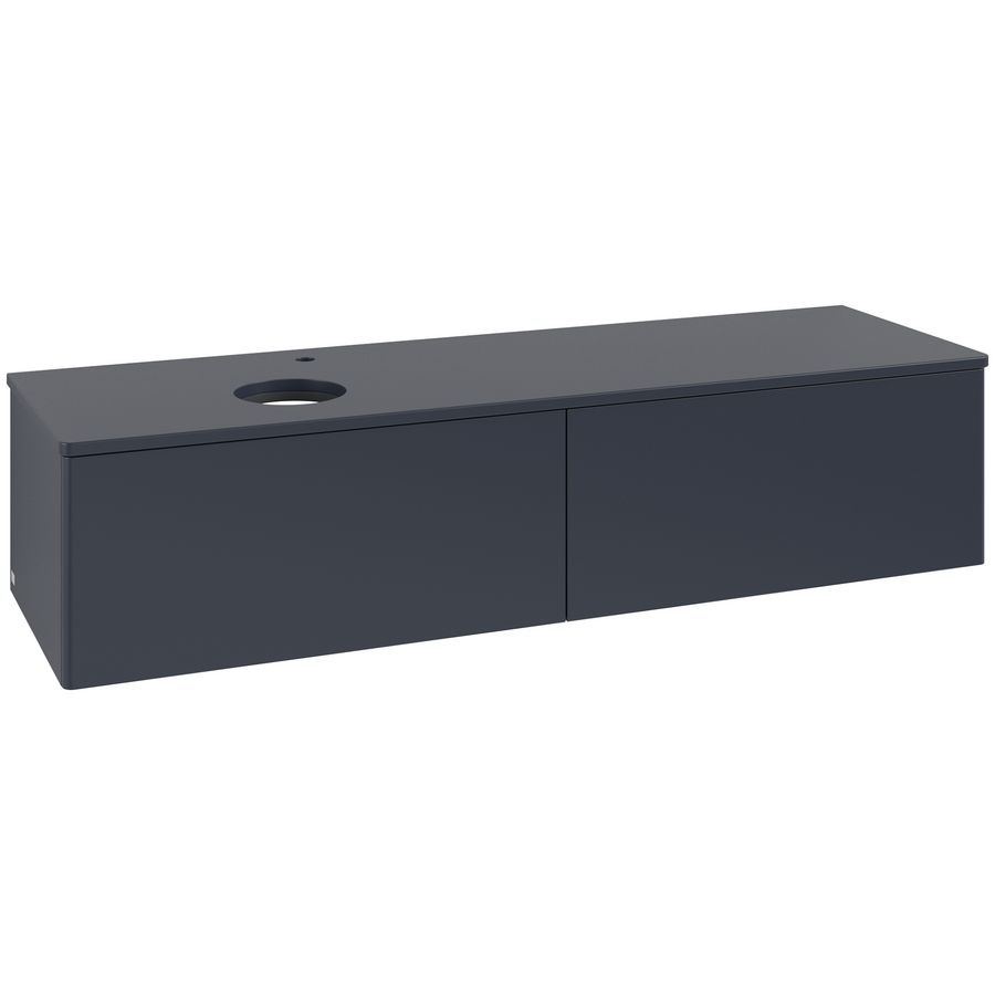 Wastafelonderkast Antao 1600x360x500mm Mid.Blue Matt Lacquer K37050HG
