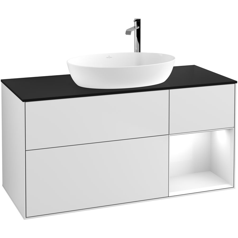 Wastafelonderkast Finion 1200x603x501mm White Matt Lacquer G952GFMT