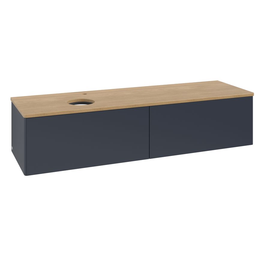 Wastafelonderkast Antao 1600x360x500mm Mid.Blue Matt Lacquer K37051HG