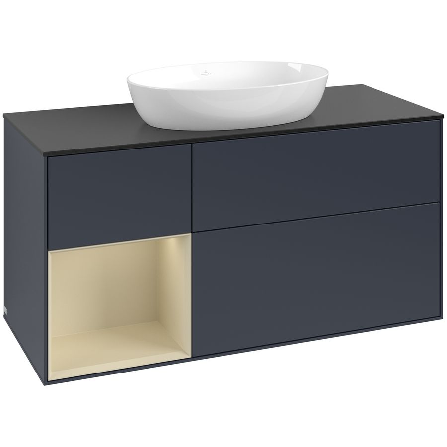 Wastafelonderkast Finion 1200x603x501mm Mid.Blue Matt Lacquer GA62HJHG