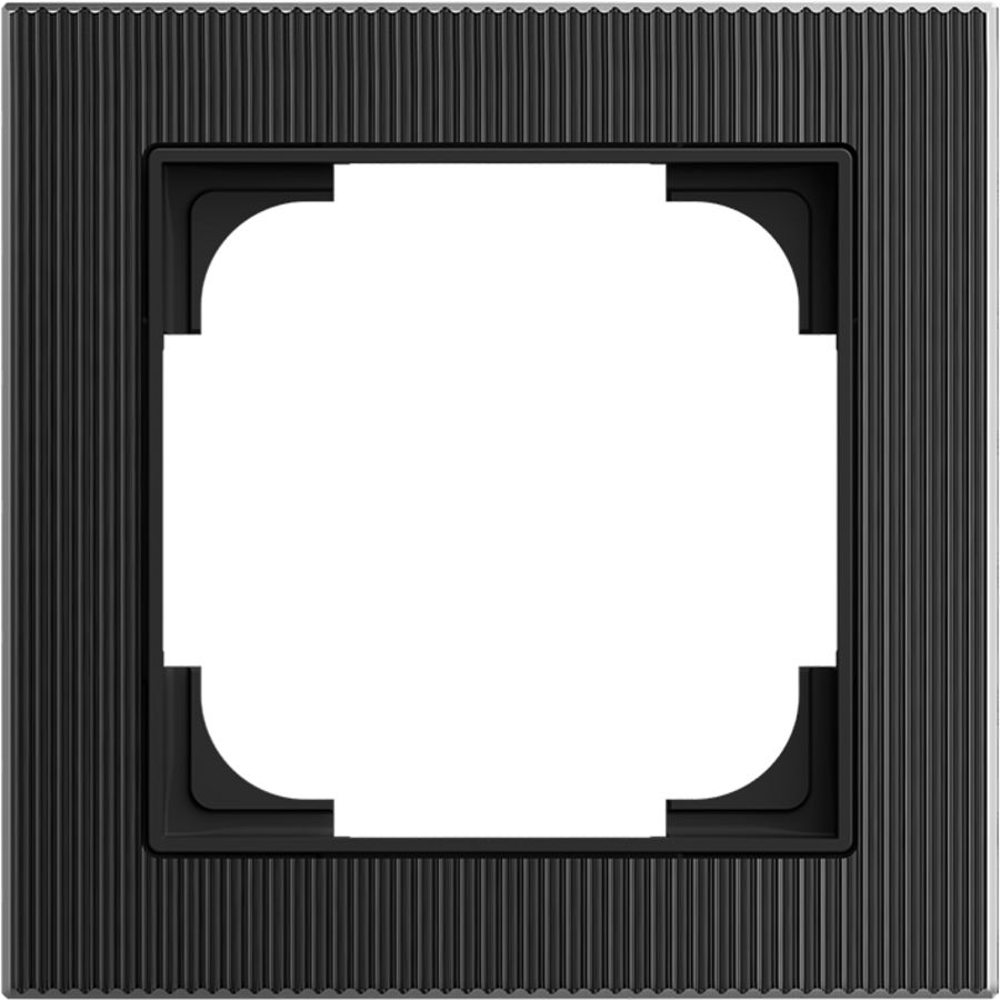 Afdekraam 1v art-glas zwart