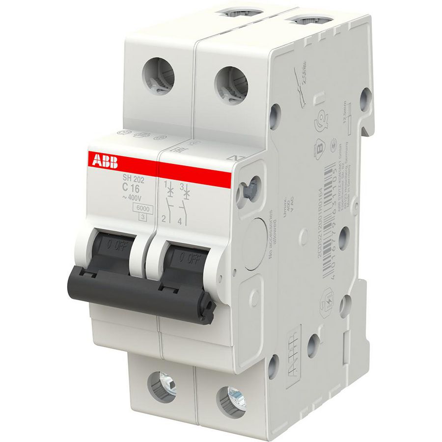 Installatieautomaat 2Polig 6kA C-karakteristiek