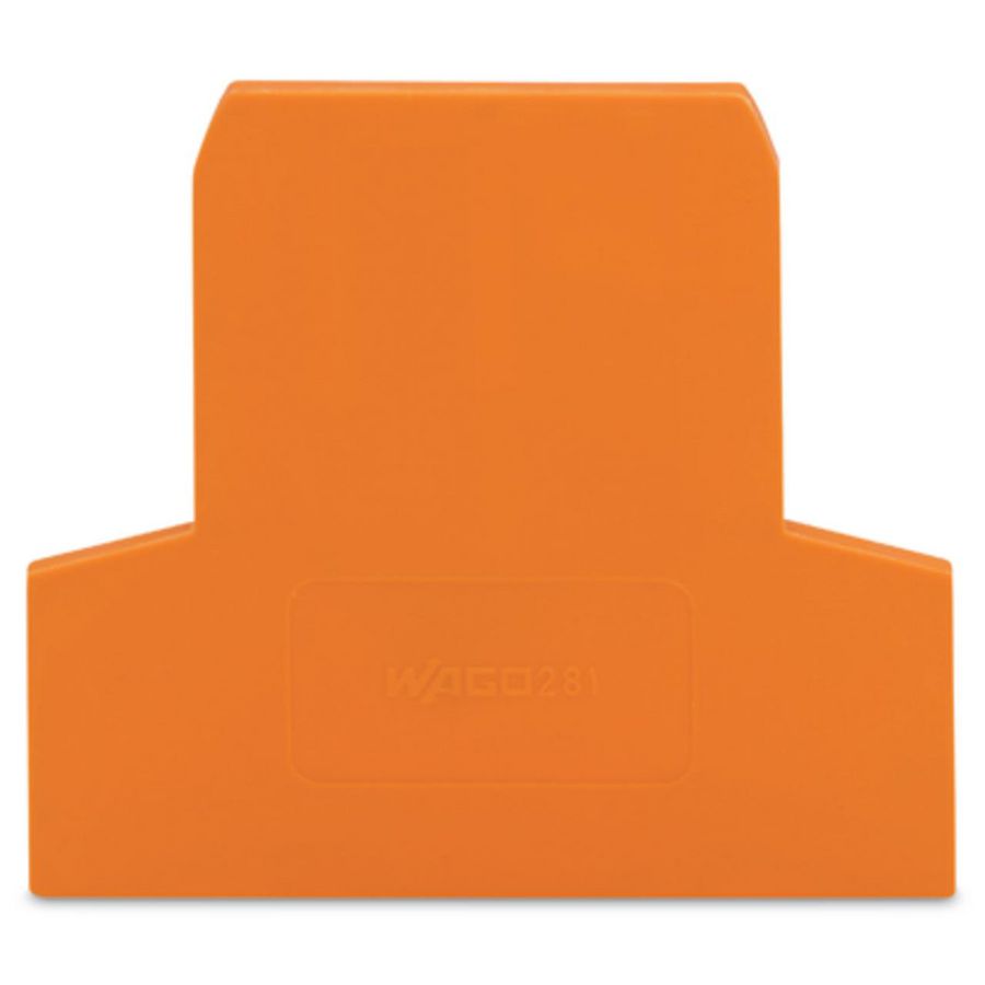 Afsluit-+tussenplaat 2,5mm oranje 281-309 VVE=25