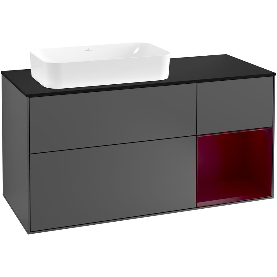 Wastafelonderkast Finion 1200x603x501mm Antr. Matt Lacquer G282HBGK