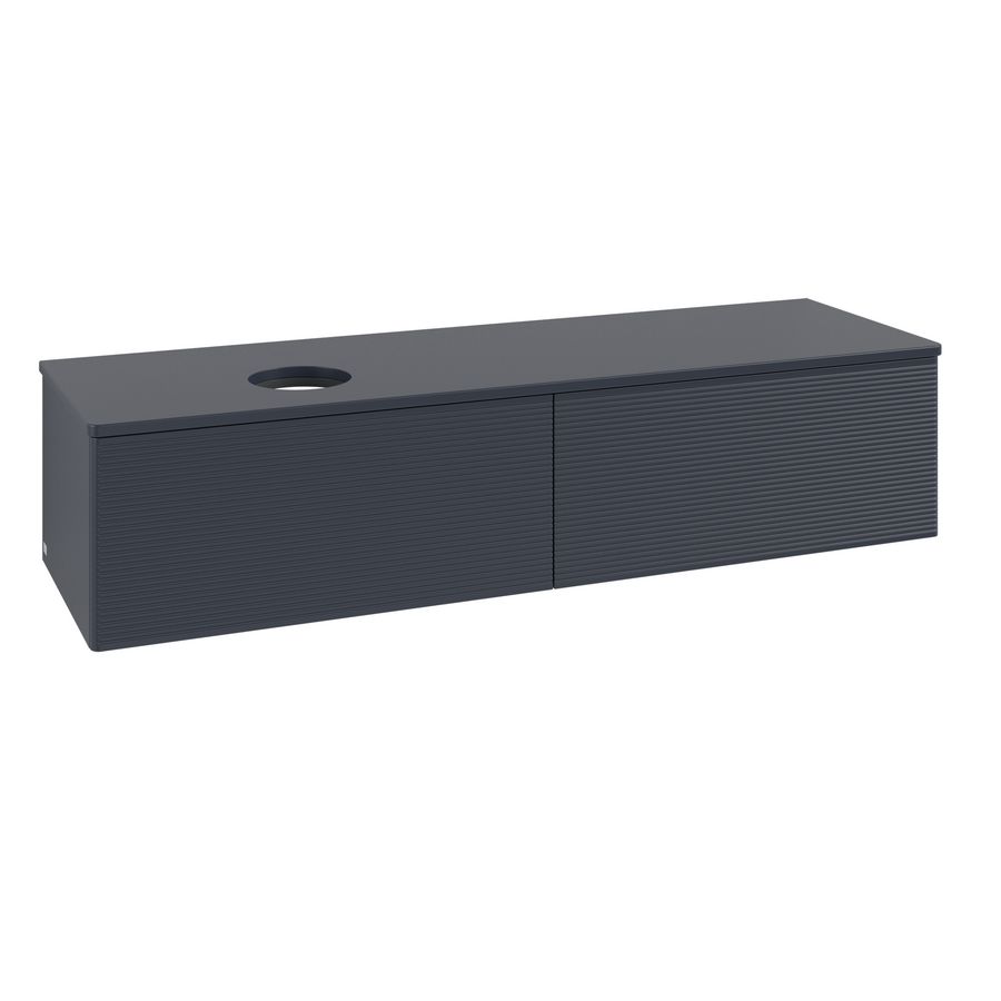 Wastafelonderkast Antao 1600x360x500mm Mid.Blue Matt Lacquer K37110HG
