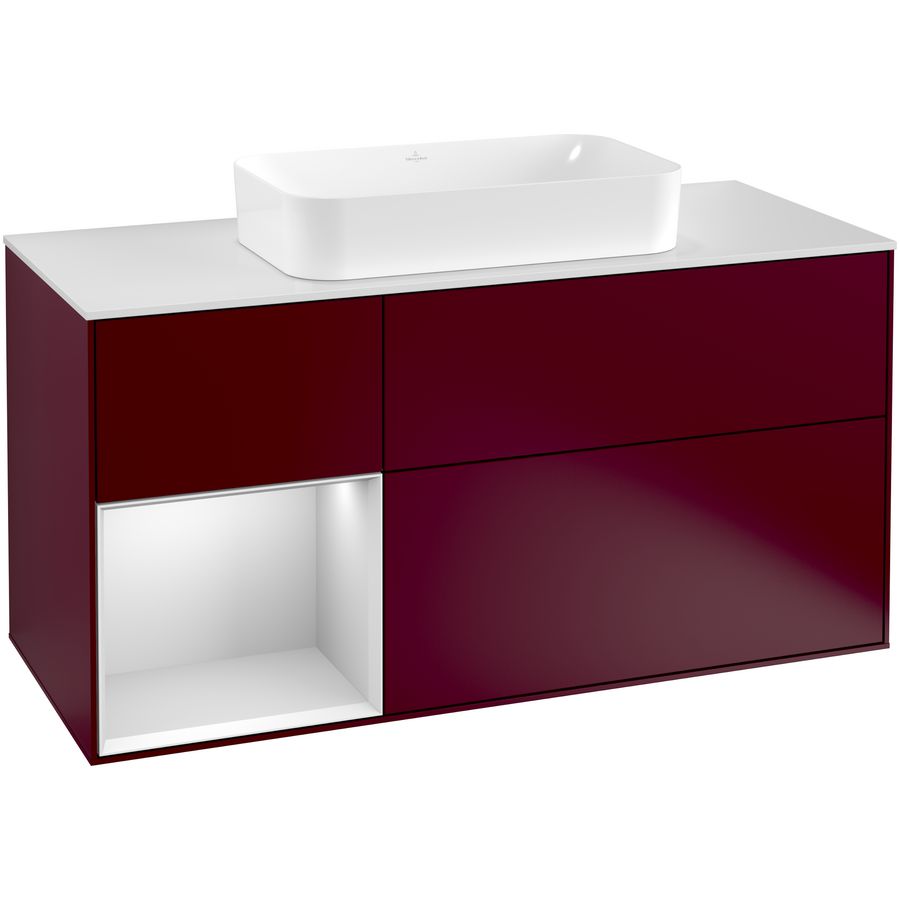 Wastafelonderkast Finion 1200x603x501mm Peony Matt Lacquer G291MTHB