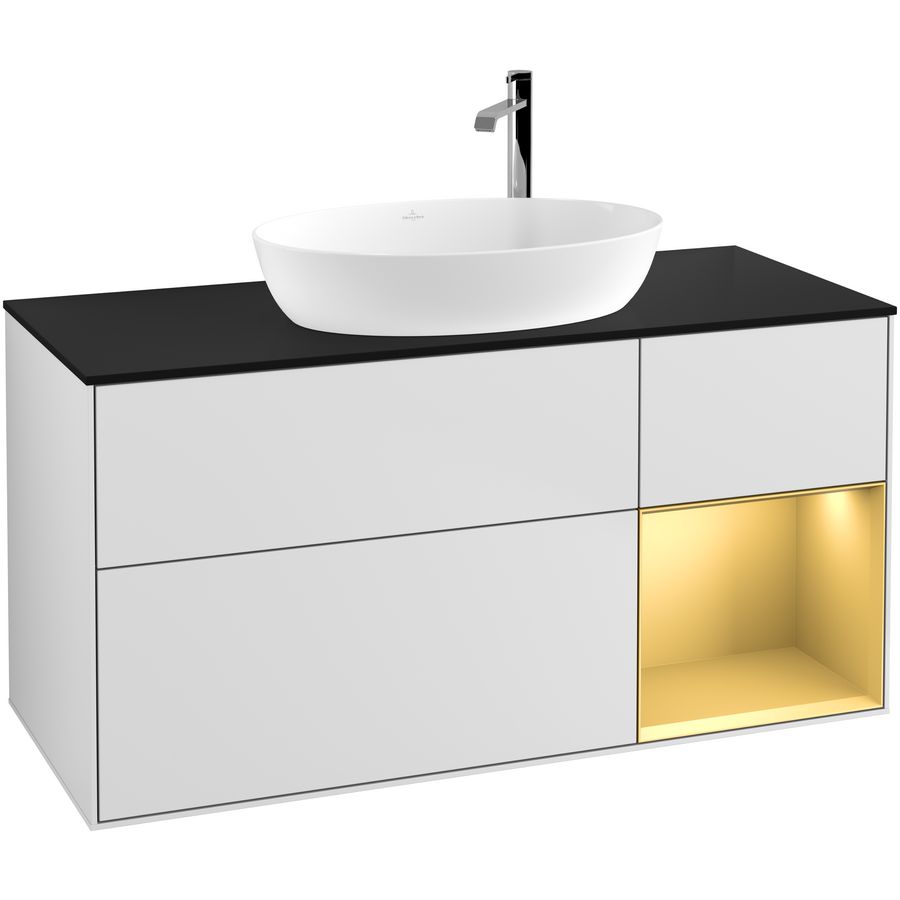 Wastafelonderkast Finion 1200x603x501mm White Matt Lacquer G952HFMT