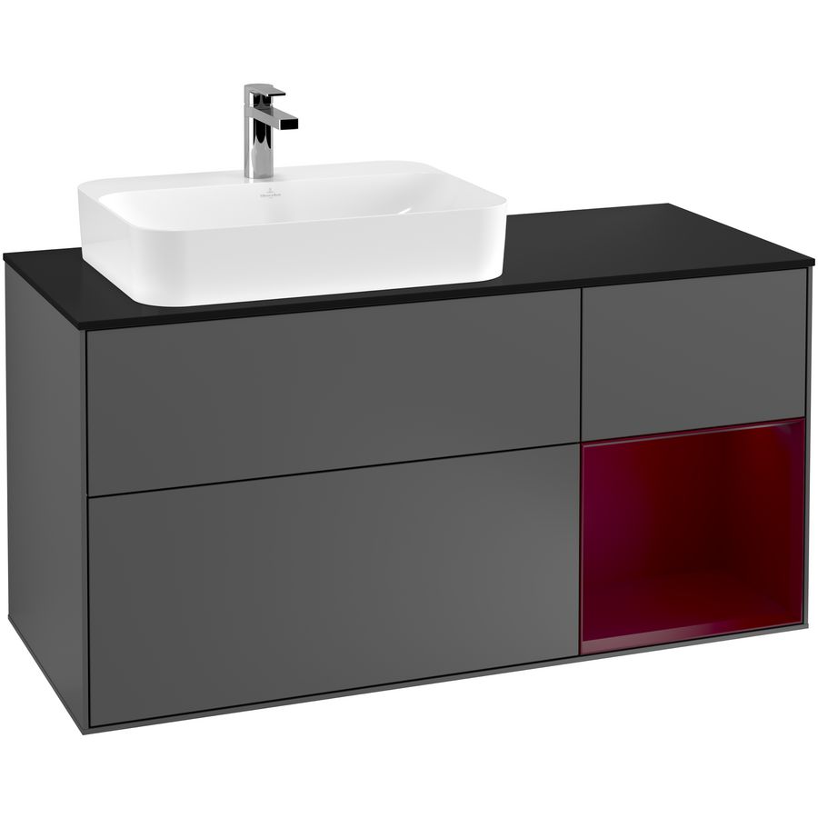 Wastafelonderkast Finion 1200x603x501mm Antr. Matt Lacquer G402HBGK