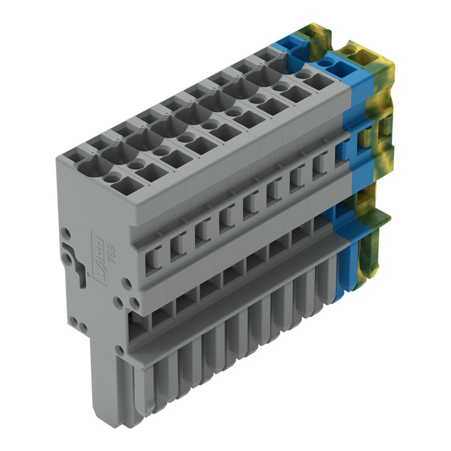 1-draads female steker CAGE CLAMP 4mm² groen-geel/bl VVE=20