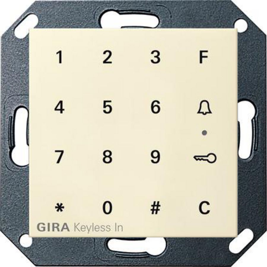 Gira Keyless In codeklavier System 55 creme wit