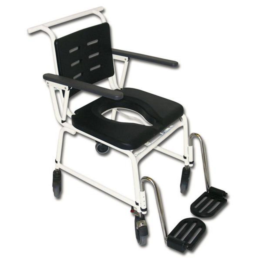 Combi douche toilet stoel hoogte 505-603 RVS wit gecoat