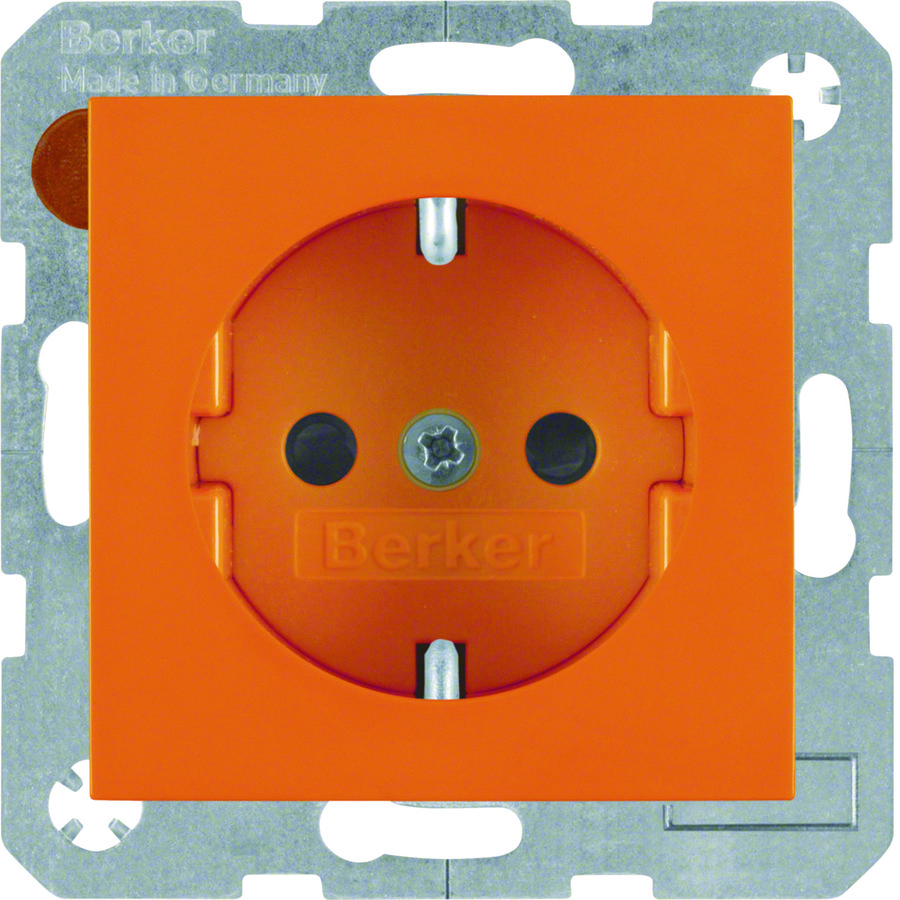 Wandcontactdoos RA aanraakveilig berker S1/B3/B7 oranje glans