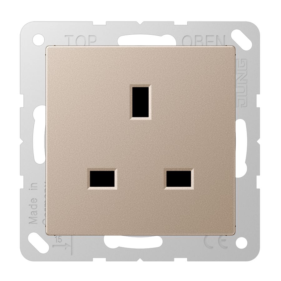 Wandcontactdoos British Standard 13A A500 champagne