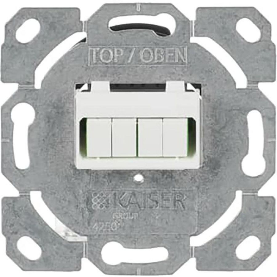 Optisch aansluitbusinzetstuk LC-Quad 4-voudig zilver (0244/42)