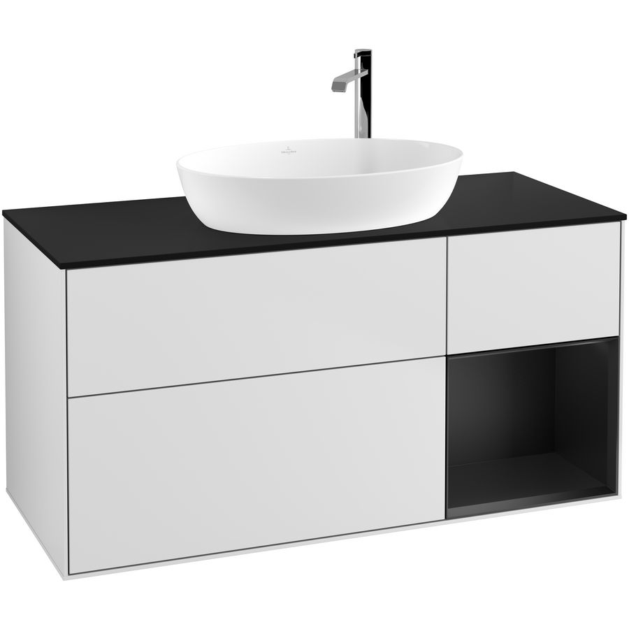 Wastafelonderkast Finion 1200x603x501mm White Matt Lacquer G952PDMT