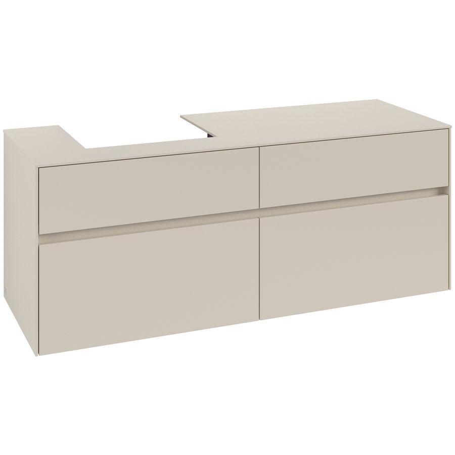 Wastafelonderkast Collaro 1400x548x500mm Cashmere Grey C07400VN