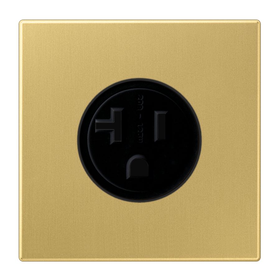 Wandcontactdoos LS messing klassiek Us-Nema 20 A
