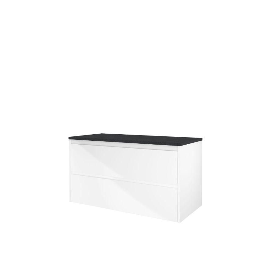 Proline Top afdekplt hardst en OK Sym GL wit/BLuSt 100x46