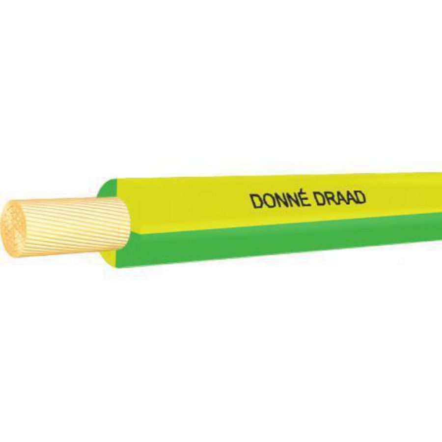 Doos a 100m. Installatiedraad VD Eca-D-geel/groen 2,5mm2