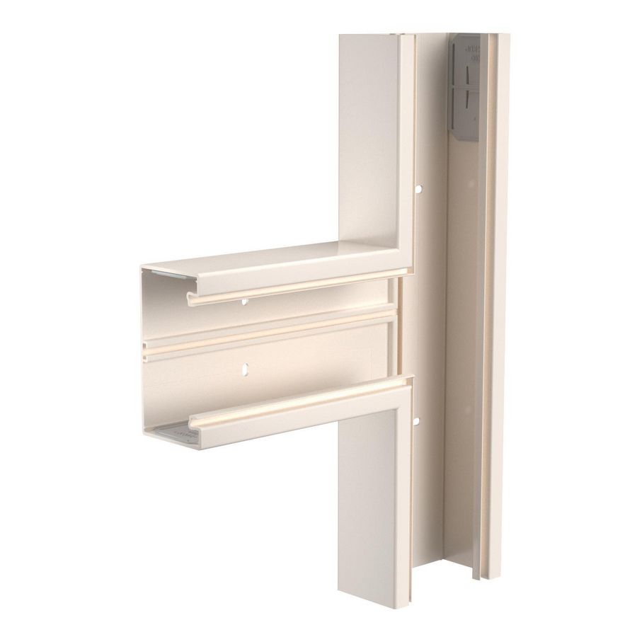 T-stuk 70x130mm polyvinylchlorid creme wit 9001
