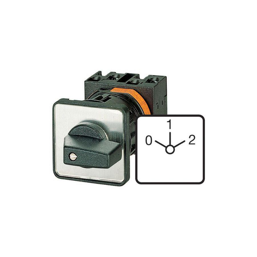 Omschakelaar 7 cont. 63A frontplaat:0-1-2 60gr. vast inbouw