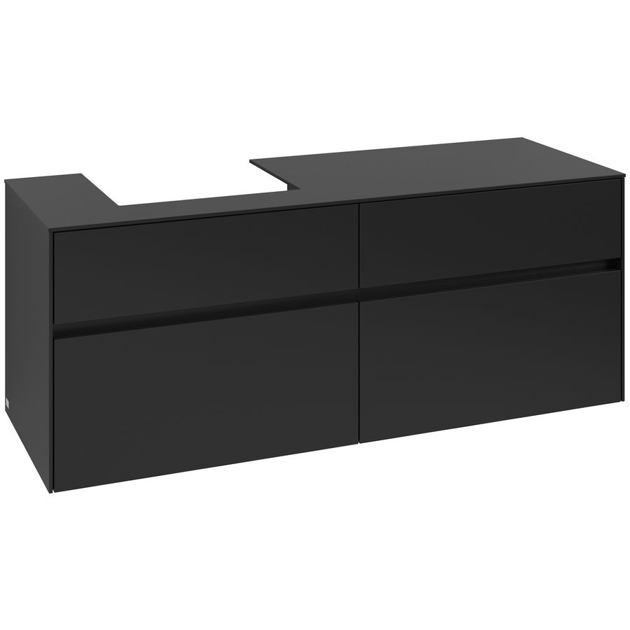 Wastafelonderkast Collaro 1400x548x500mm Volcano Black C07400VL