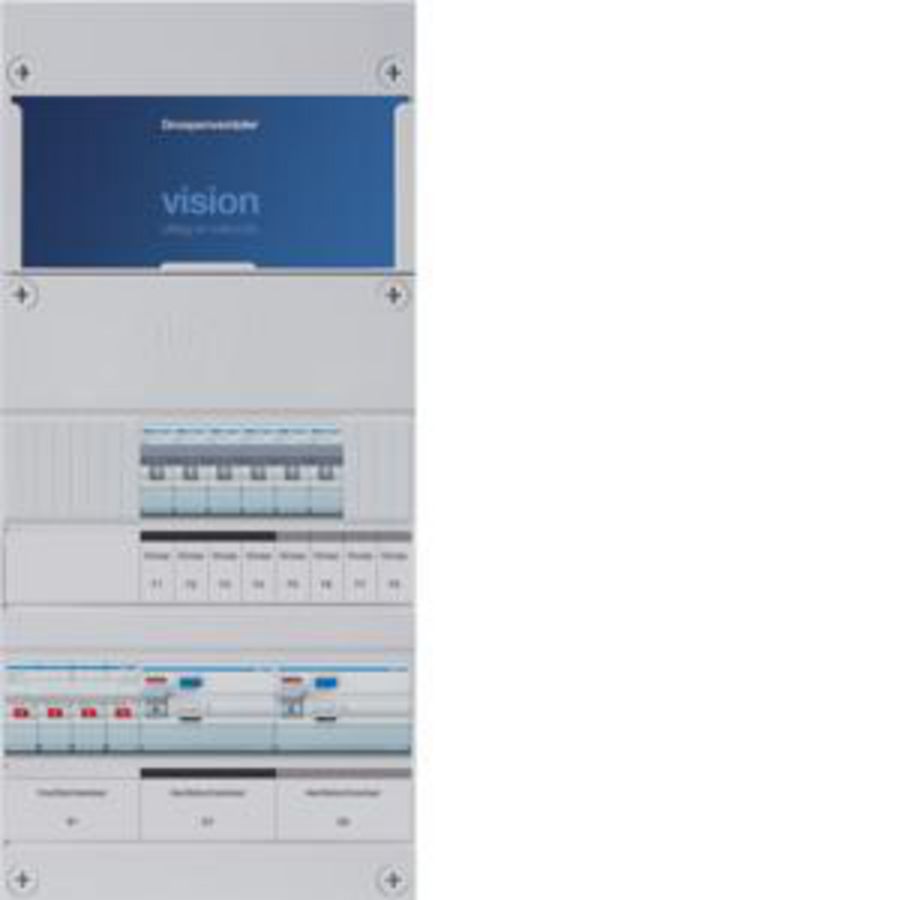 Groepenkast 6-groepenverdeler HS 2xALS 4P 30mA 3-fase