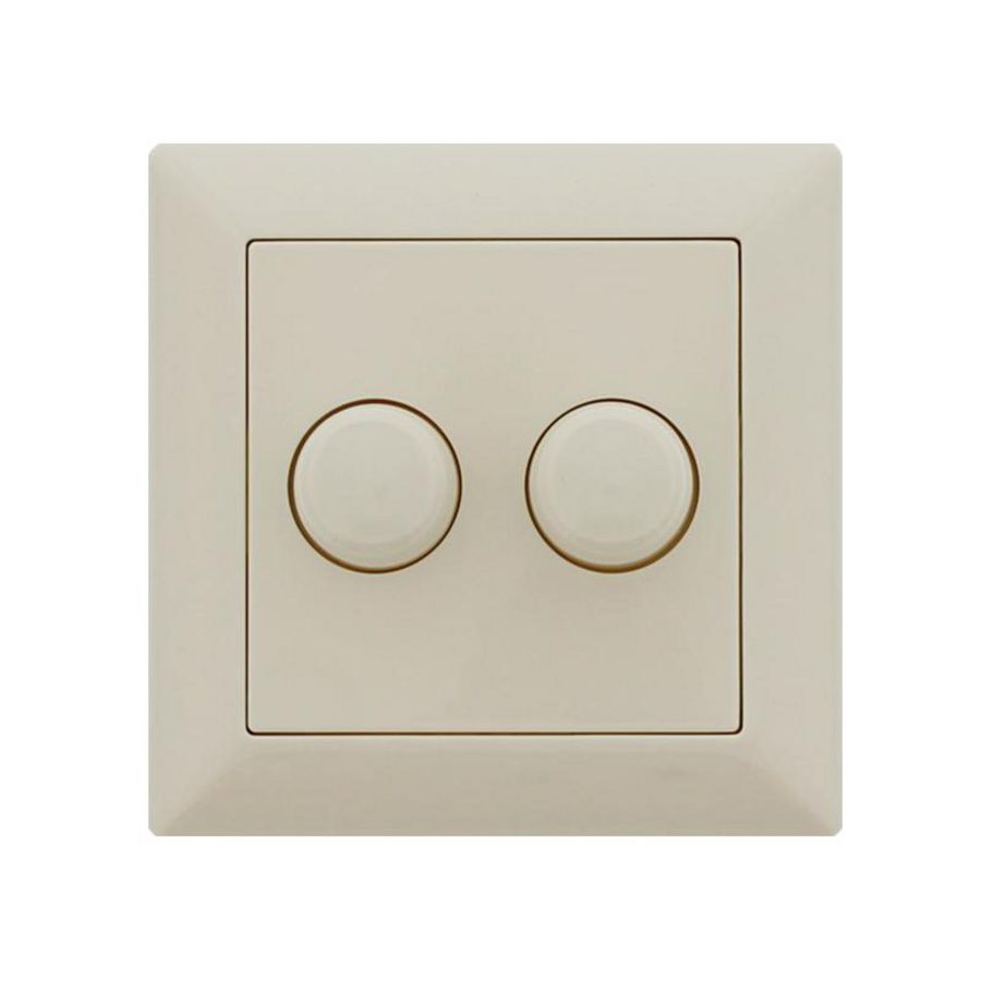 Afdekking kunststof voor Duo dimmer voor JUNG RAL1013 creme Klemko