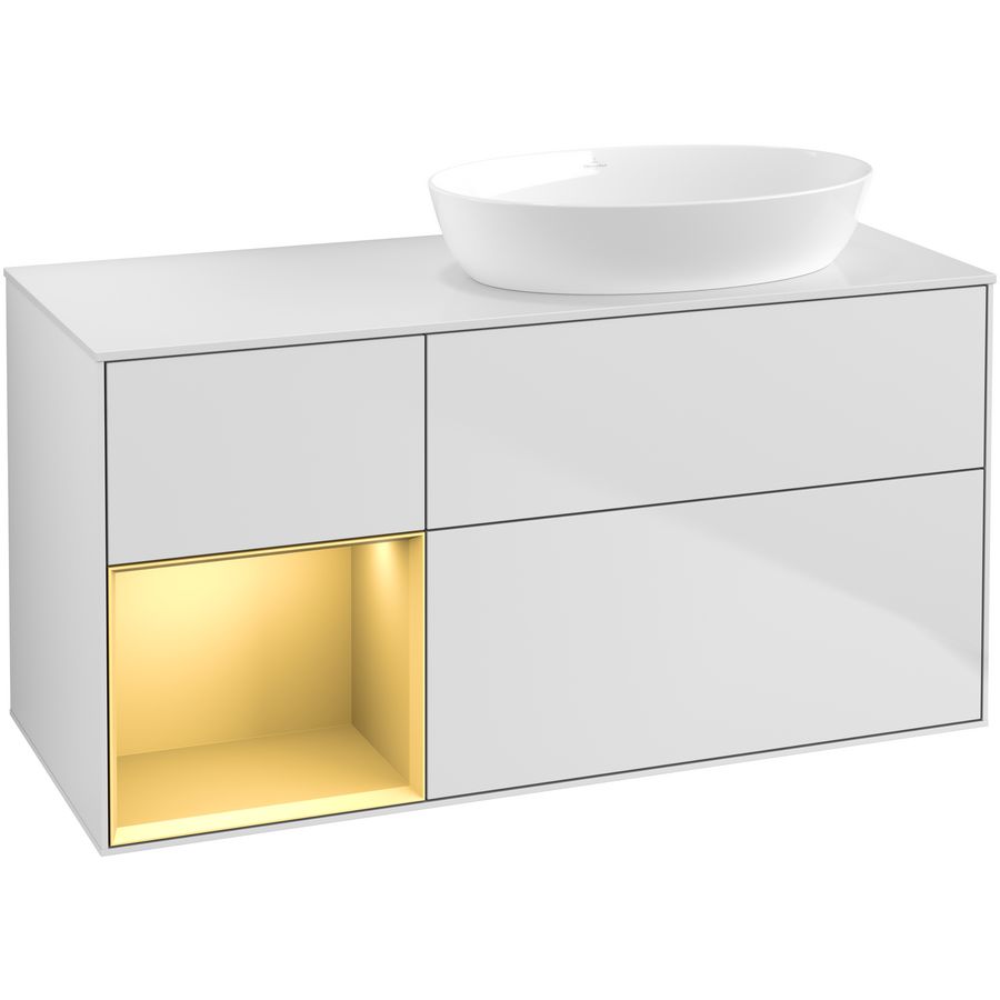 Wastafelonderkast Finion 1200x603x501mm White Matt Lacquer GA41HFMT