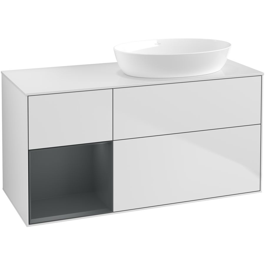 Wastafelonderkast Finion 1200x603x501mm White Matt Lacquer GA41HGMT