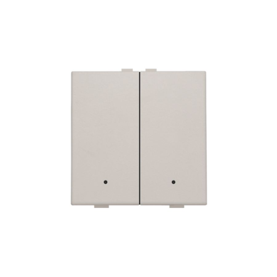2-voudige drukknop leds/comf.sens. HomeControl light grey