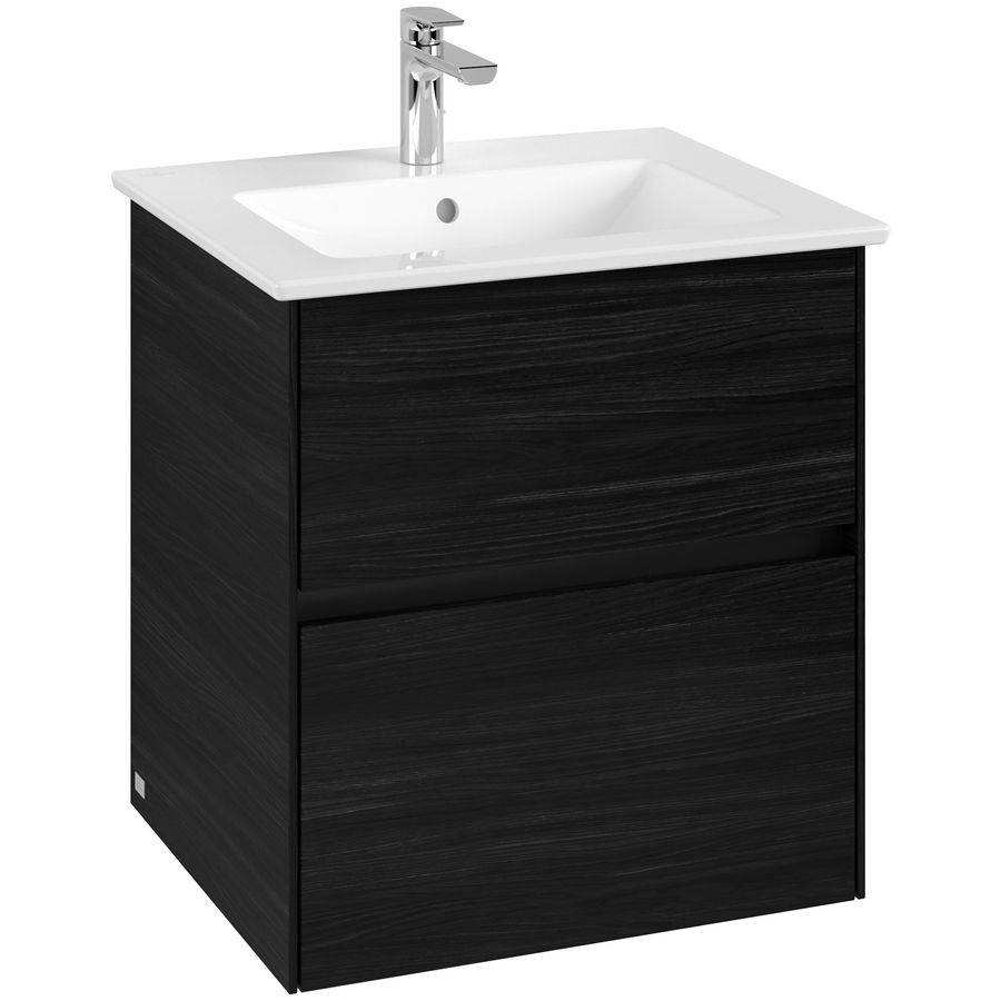 Wastafelonderkast Collaro 561x610x480mm Black Oak C142B0AB