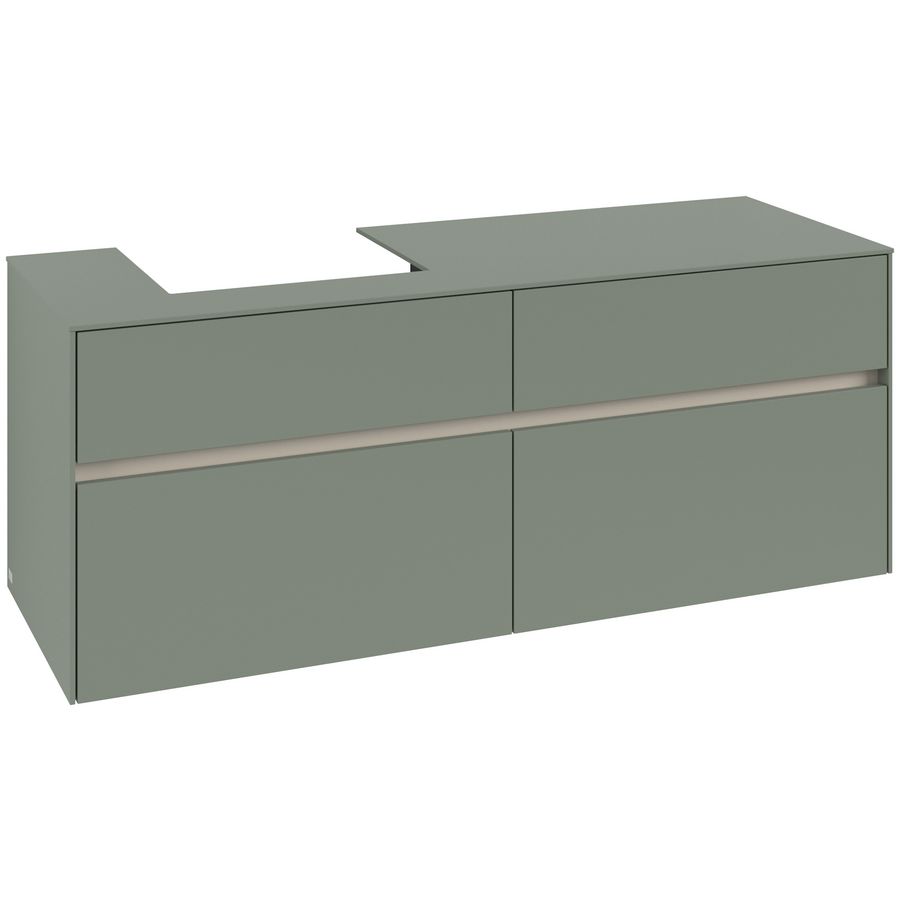 Wastafelonderkast Collaro 1400x548x500mm Soft Green C07400AF