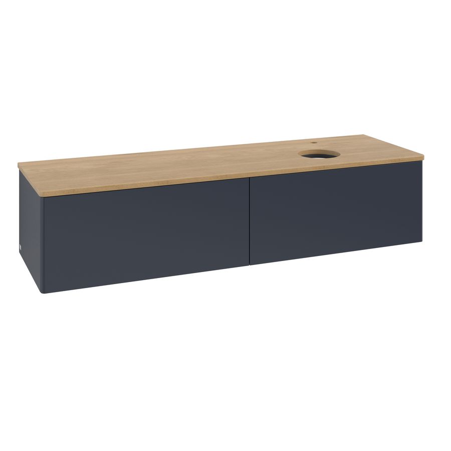 Wastafelonderkast Antao 1600x360x500mm Mid.Blue Matt Lacquer K38051HG