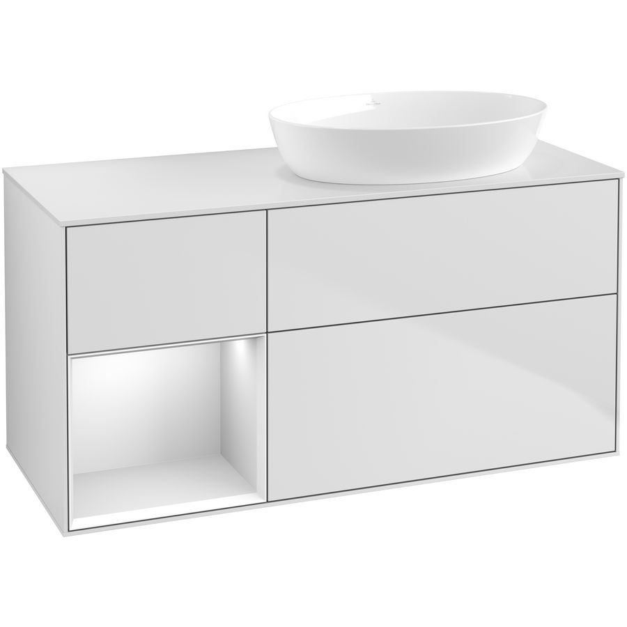 Wastafelonderkast Finion 1200x603x501mm White Matt Lacquer GA41MTMT