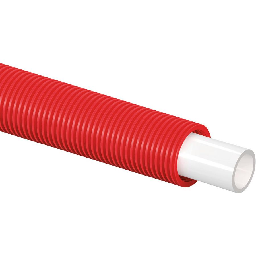 Rol a 50m. Kunststof buis Radi Pipe 16x2,0mm mantel rood