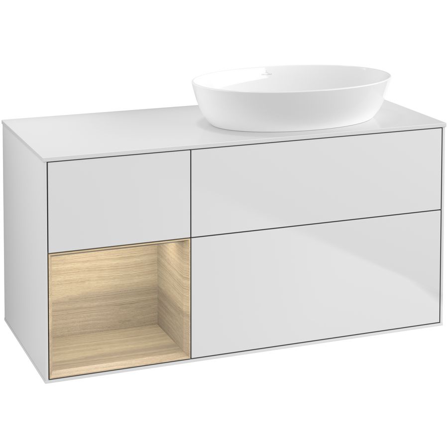 Wastafelonderkast Finion 1200x603x501mm White Matt Lacquer GA41PCMT