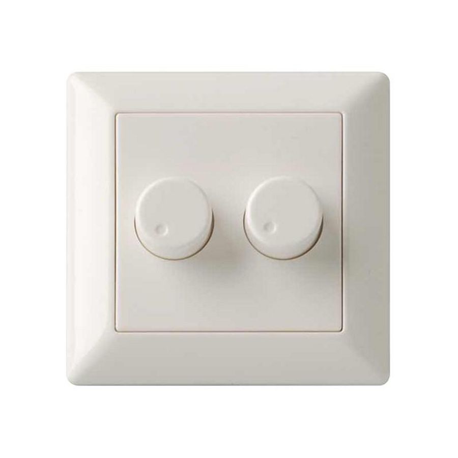Afdekking kunststof voor Duo dimmer voor GIRA RAL9010 wit Klemko