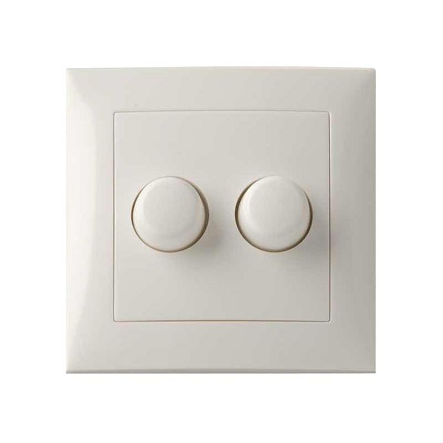 Afdekking kunststof voor Duo dimmer voor BERKER RAL9010 wit Klemko