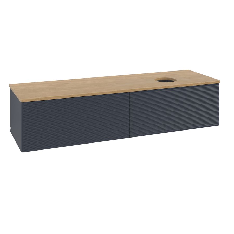 Wastafelonderkast Antao 1600x360x500mm Mid.Blue Matt Lacquer K38111HG
