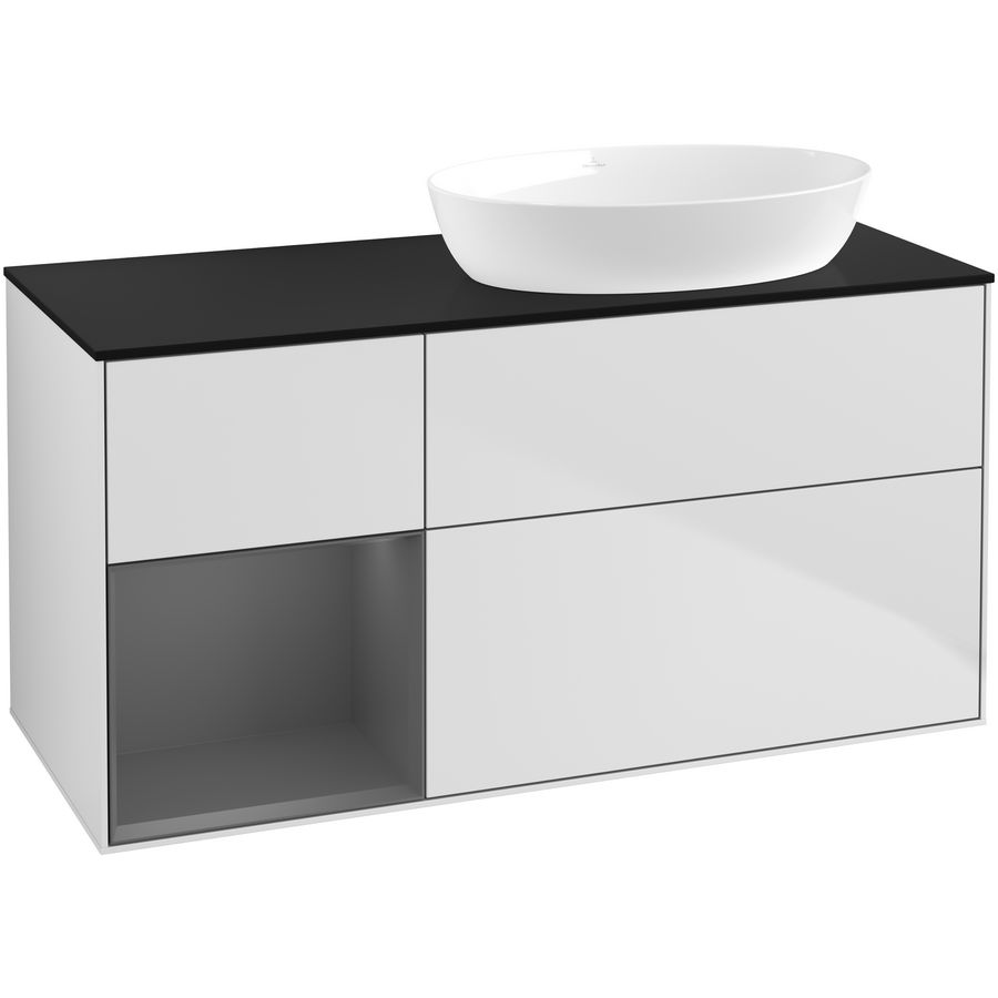Wastafelonderkast Finion 1200x603x501mm White Matt Lacquer GA42GKMT