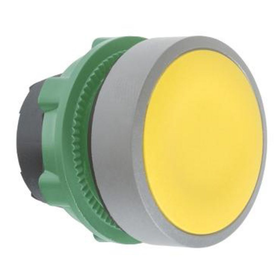yellow flush pushbutton head push push colour plated grey