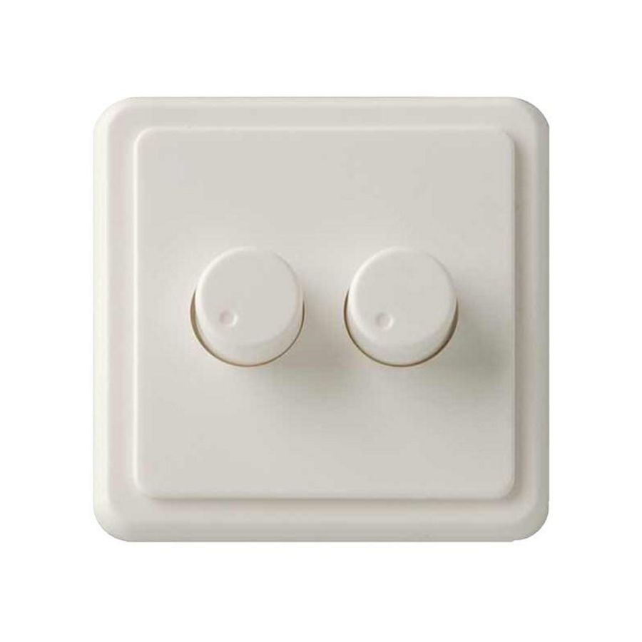 Afdekking kunststof voor Duo dimmer voor PEHA RAL9010 wit Klemko