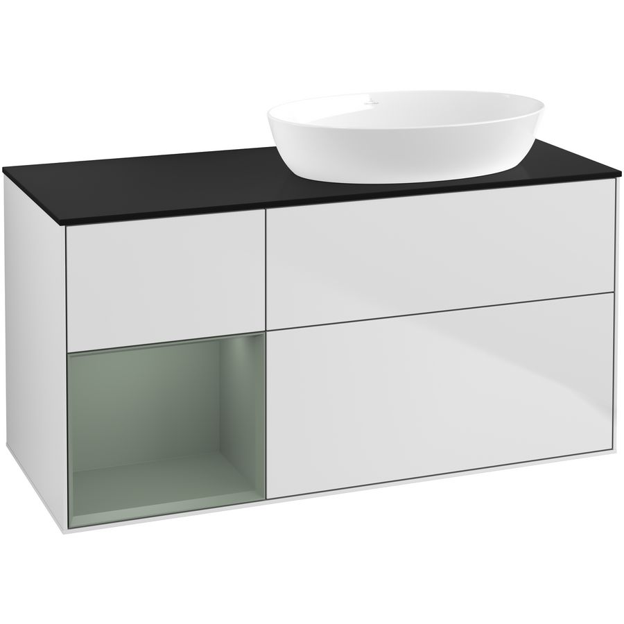 Wastafelonderkast Finion 1200x603x501mm White Matt Lacquer GA42GMMT